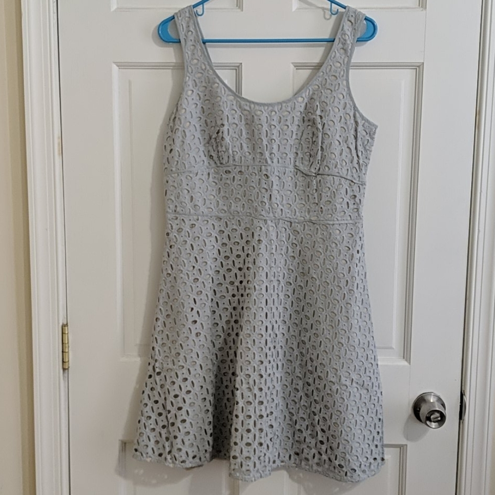 LOFT Blue Eyelet Dress
